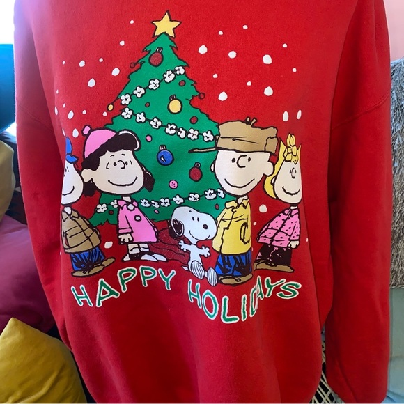 Vintage Happy Holidays Snoopy Family Peanuts Sweatshirt Size XL - Picture 5 of 7